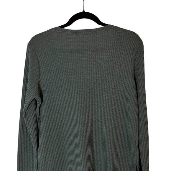 Z Supply Women's V-Neck Waffle Knit Long Sleeve Top- Size Medium - Picture 5 of 9